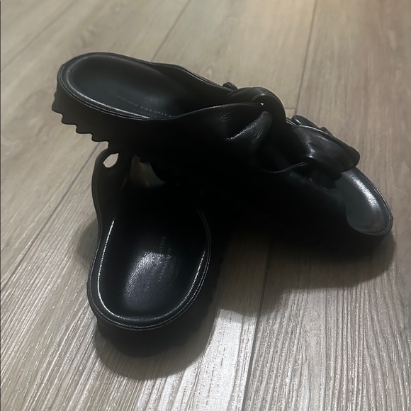 Officine Creative Pelagie 021 Black Leather Slide Sand - Picture 3 of 10